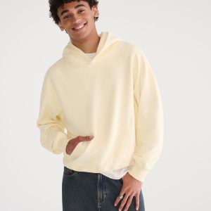 Cloud Soft Boxy Pullover Hoodie - Starshine Yellow
