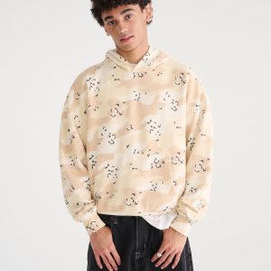 Cloud Soft Desert Camo Boxy Pullover Hoodie - Garland