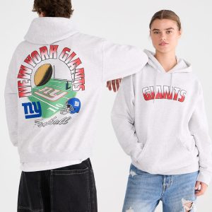 New York Giants Field Goal Pullover Hoodie - Light Heather Grey