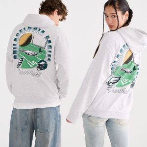 Philadelphia Eagles Field Goal Pullover Hoodie - Light Heather Grey