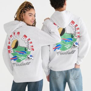 Buffalo Bills Field Goal Pullover Hoodie - Light Heather Grey