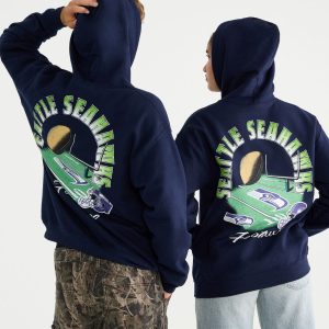 Seattle Seahawks Field Goal Pullover Hoodie - Navy