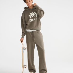 Von Dutch Tattoo Logo Pullover Hoodie - Organic Olive