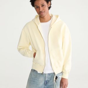 Cloud Soft Boxy Full-Zip Hoodie - Transparent Yellow
