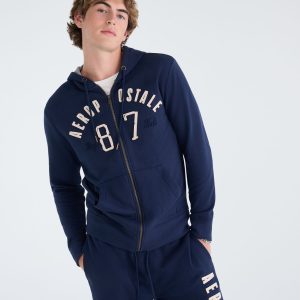 Aeropostale 87 Heritage Full-Zip Hoodie - Cadet Navy