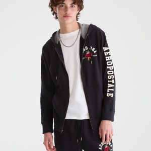 Aero Bulldog Heritage Full-Zip Hoodie - Hematite