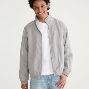 Nylon Track Jacket - Grey