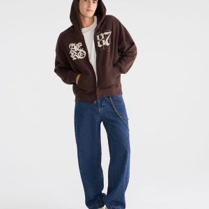 Gothic Aero 87 Boxy Full-Zip Hoodie - Jaspe Muted Ebony