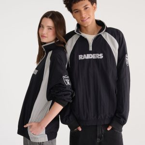 Las Vegas Raiders Quarter-Zip Track Jacket - Black