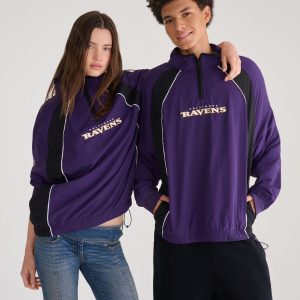 Baltimore Ravens Quarter-Zip Track Jacket - Purple