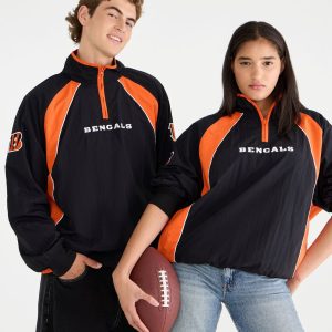 Cincinnati Bengals Quarter-Zip Track Jacket - Black