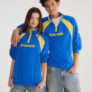 Los Angeles Rams Quarter-Zip Track Jacket - Blue