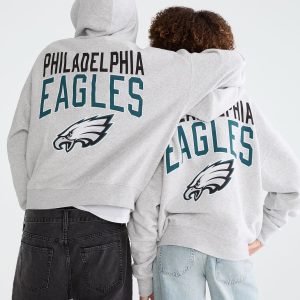 Philadelphia Eagles City Full-Zip Hoodie - Light Heather Grey