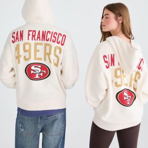 San Francisco 49ers City Full-Zip Hoodie - Cream