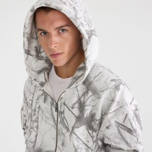 Cloud Soft Forest Camo Boxy Full-Zip Hoodie - Garland
