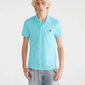 Eco A87 Logo Piqué Polo - Turquoise Delight