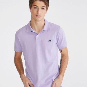 Eco A87 Logo Piqué Polo - Lilac Holiday