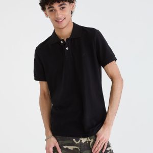 Tonal A87 Logo Piqué Polo - Black Fox