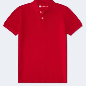 Tonal A87 Logo Piqué Polo - Red Zinna