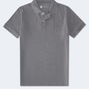 Tonal A87 Logo Piqué Polo - Med Hthr Grey