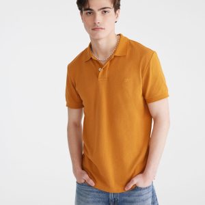Tonal A87 Logo Piqué Polo - Sudan Brown