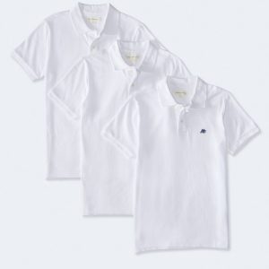 Eco A87 Logo Piqué Polo 3-Pack - Bleach