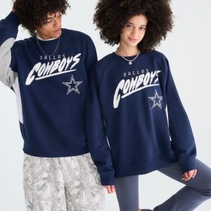 Dallas Cowboys Colorblock Crew Sweatshirt - Navy