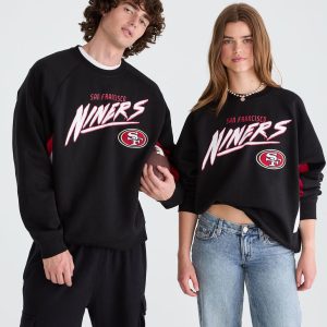 San Francisco 49ers Colorblock Crew Sweatshirt - Black