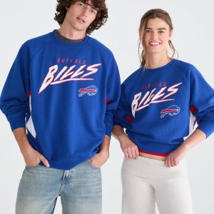 Buffalo Bills Colorblock Crew Sweatshirt - Blue