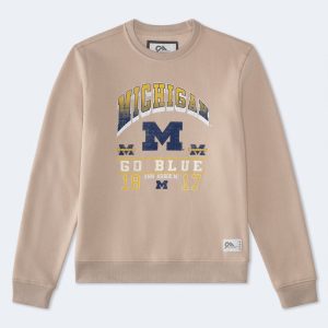 Michigan Wolverines Crew Sweatshirt - Cream