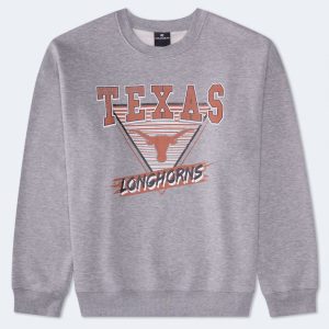Texas Longhorns Crew Sweatshirt - Light Heather Grey