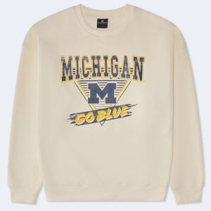 Michigan Wolverines Crew Sweatshirt - Cream