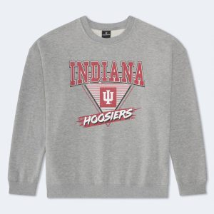 Indiana Hoosiers Crew Sweatshirt - Light Heather Grey