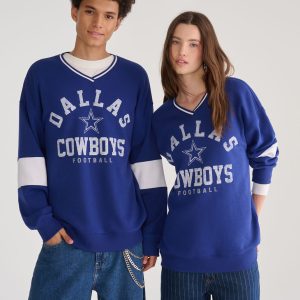 Dallas Cowboys V-Neck Sweatshirt - Navy