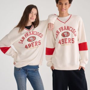 San Francisco 49ers V-Neck Sweatshirt - Cream