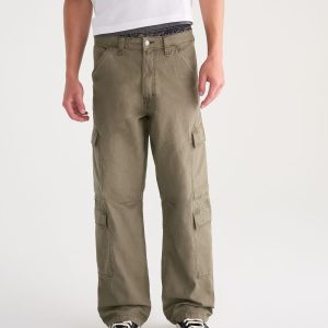 Baggy Cargo Pants - Organic Olive