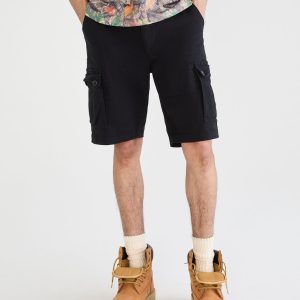 Stretch Twill Cargo Shorts 10" - Black Fox