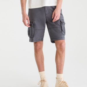 Stretch Twill Cargo Shorts 10" - Chateau Grey