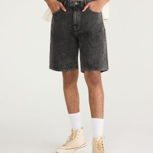 Baggy Denim Shorts 9" - Black Wash