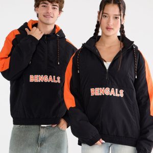 Cincinnati Bengals Hooded Sideline Jacket - Black