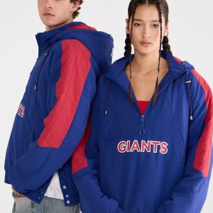 New York Giants Hooded Sideline Jacket - Blue