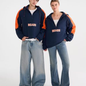 Chicago Bears Hooded Sideline Jacket - Navy