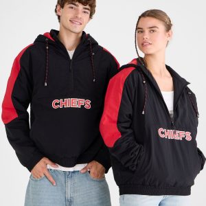 Kansas City Chiefs Hooded Sideline Jacket - Black