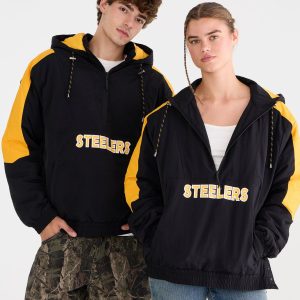 Pittsburgh Steelers Hooded Sideline Jacket - Black