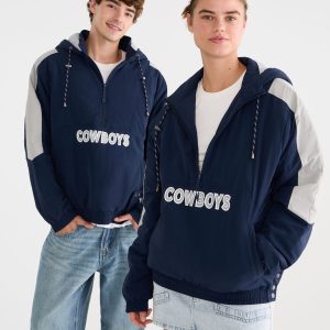 Dallas Cowboys Hooded Sideline Jacket - Navy