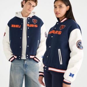 Chicago Bears Bomber Jacket - Navy
