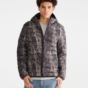 Forest Camo Hooded Midweight Puffer Jacket - Garland