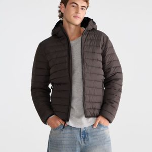 Hooded Midweight Puffer Jacket - Antique Tin