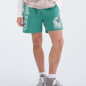 México Football Fleece Shorts - Green