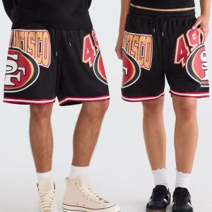 San Francisco 49ers Mesh Shorts - Black